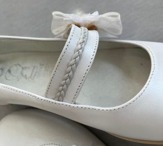 Zapatos ceremonia niña piel blanca talla 38