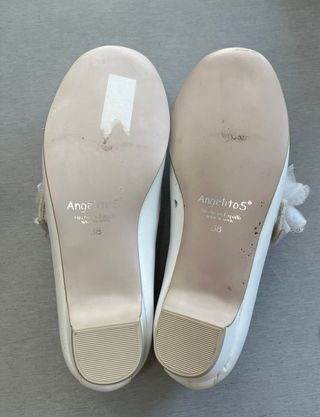 Zapatos ceremonia niña piel blanca talla 38