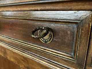 Bufet estilo Louis Philippe caoba y mármol años 40