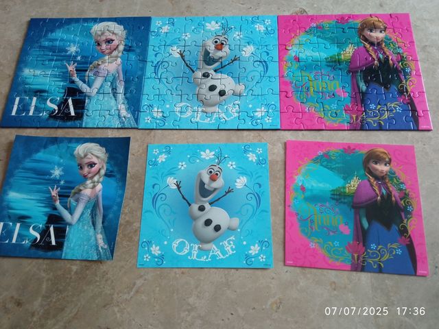 Puzzle Frozen Elsa - 3x49 piezas