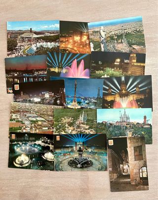 Postales Barcelona años 60, sin uso