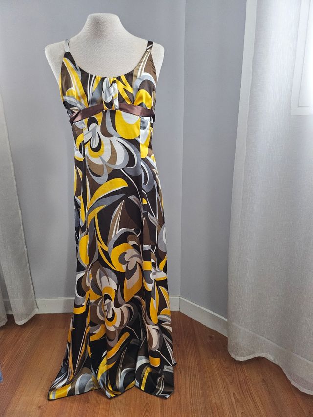 Vestido largo estampado