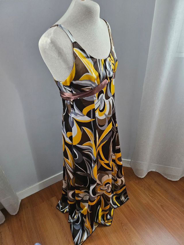 Vestido largo estampado