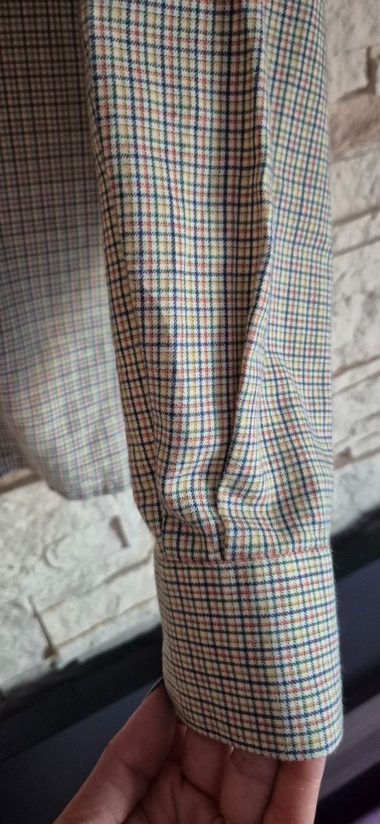 Camisa La Chemise Aveline cuadros beige