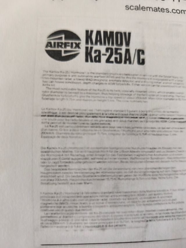 Maqueta Kamov Ka-25 A/C Airfix