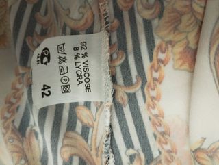 Camisa estampada dorada y blanca - XL