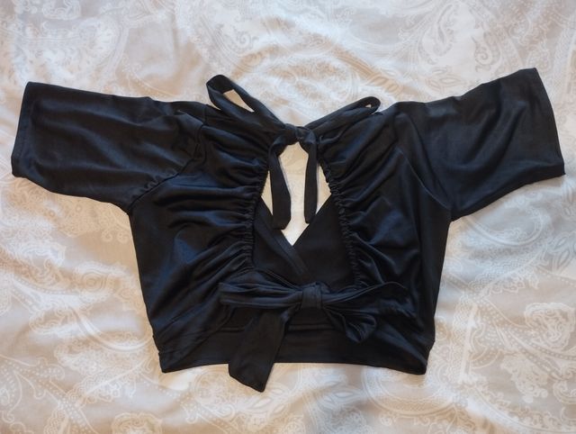 Top danza oriental negro