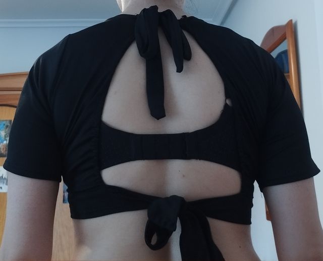 Top danza oriental negro