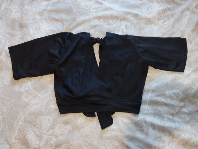 Top danza oriental negro