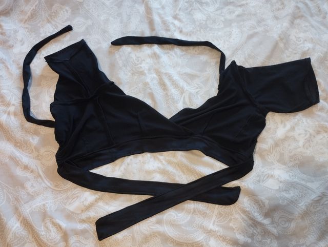 Top danza oriental negro