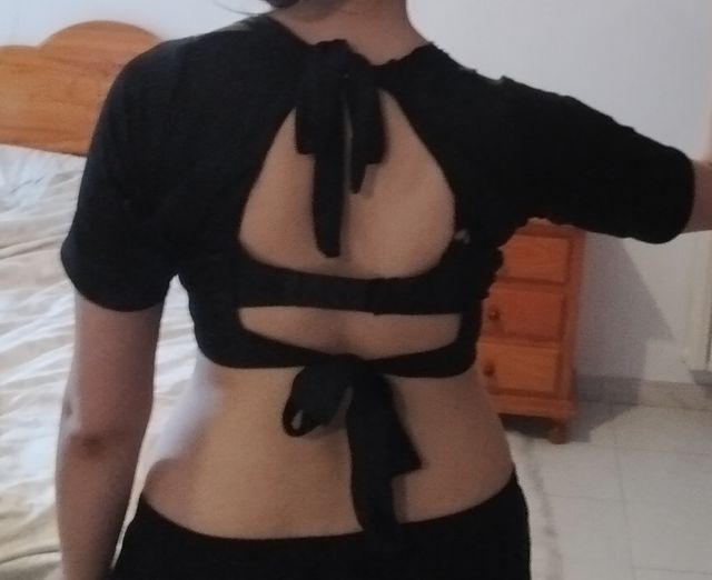 Top danza oriental negro