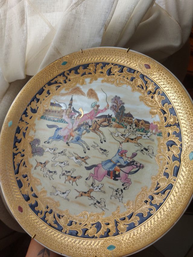 Plato decorativo porcelana Rovel