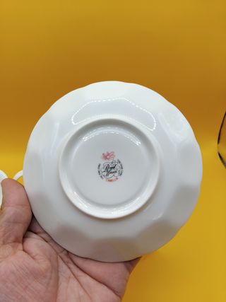 🇬🇧 Taza té porcelana inglesa Flores rosas