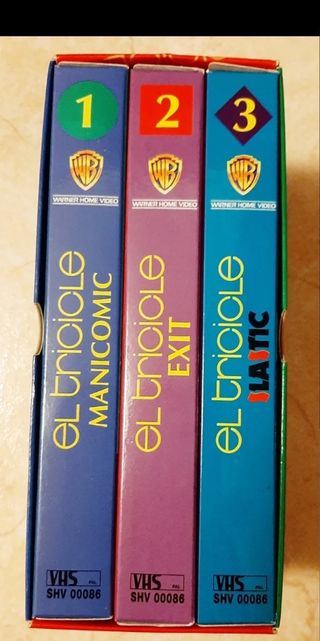 3 VHS humor El Tricicle: Manicomic, Exit, Slàstic