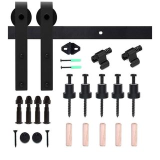 Kit puerta corredera granero negro
185cm