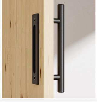 Kit puerta corredera granero negro
185cm