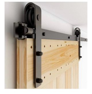 Kit puerta corredera granero negro
185cm