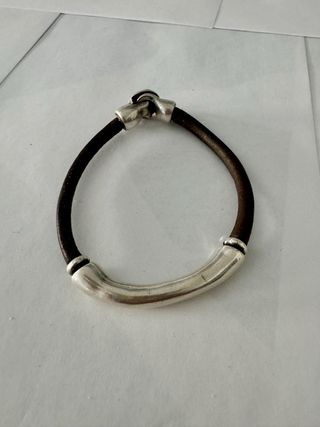 Pulsera Uno de 50 Marrón Plata