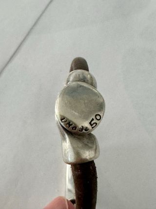 Pulsera Uno de 50 Marrón Plata