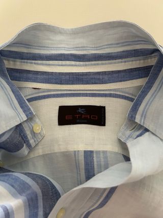 Camicia Etro Uomo a Righe Blu