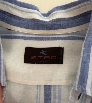 Camicia Etro Uomo a Righe Blu