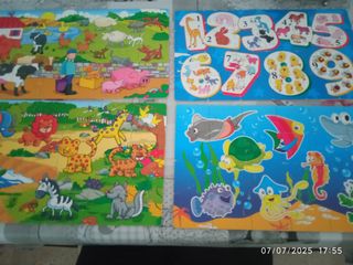 4 Puzzles infantiles de animales