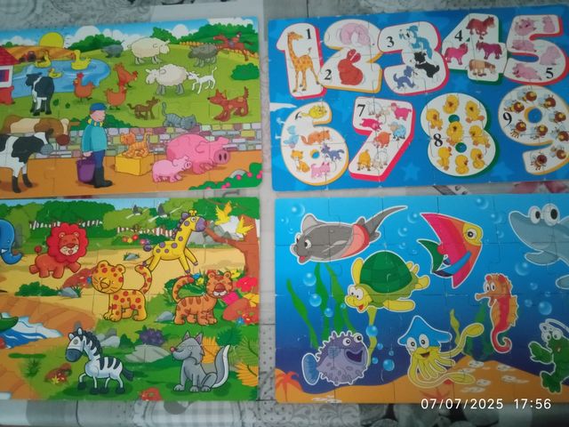 4 Puzzles infantiles de animales