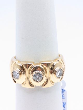Anillo oro 18k 3 diamantes