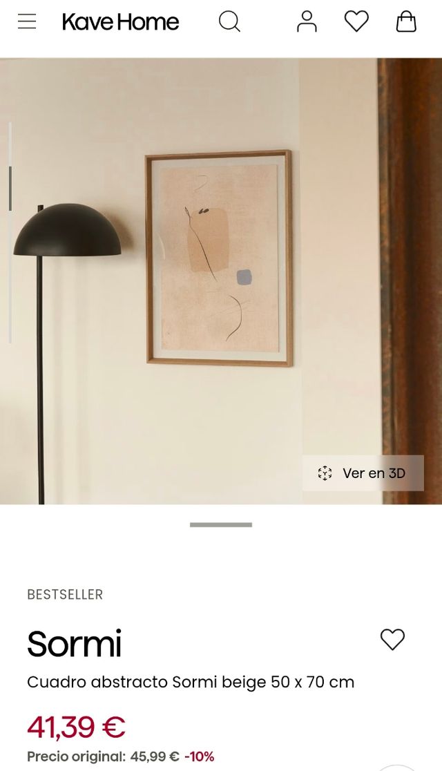 Cuadro Sorni Kave Home 50x70cm