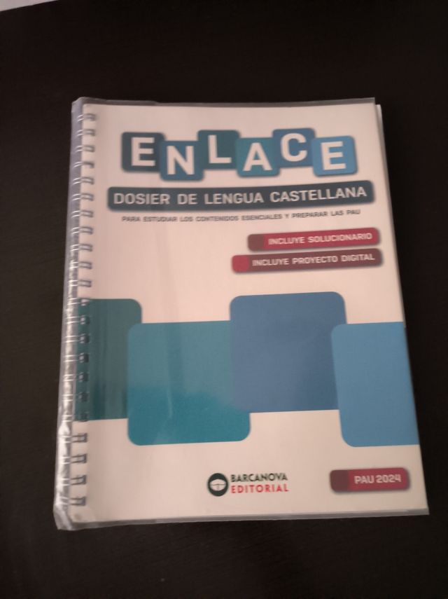 Enlace. Dosier de Lengua castellana. Bachillera...