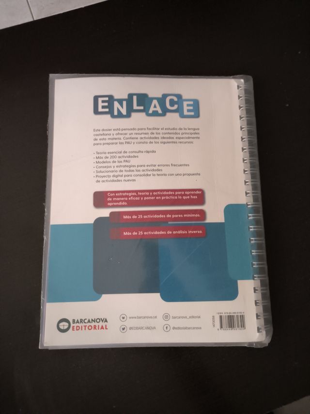 Enlace. Dosier de Lengua castellana. Bachillera...
