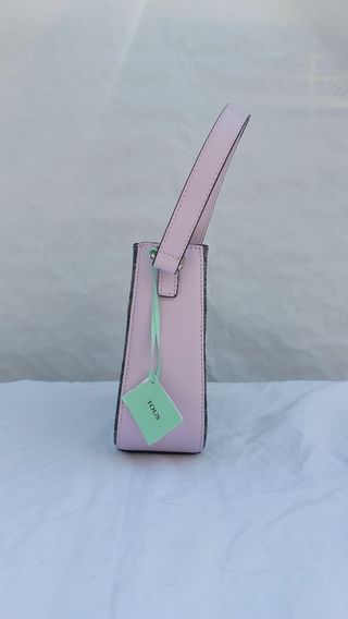 Bolso TOUS bandolera verde y rosa