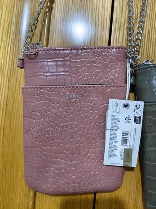Bolso BALABORTE bandolera rosa y verde