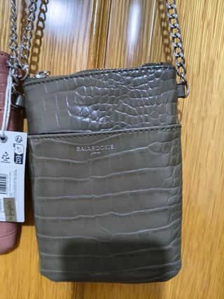 Bolso BALABORTE bandolera rosa y verde