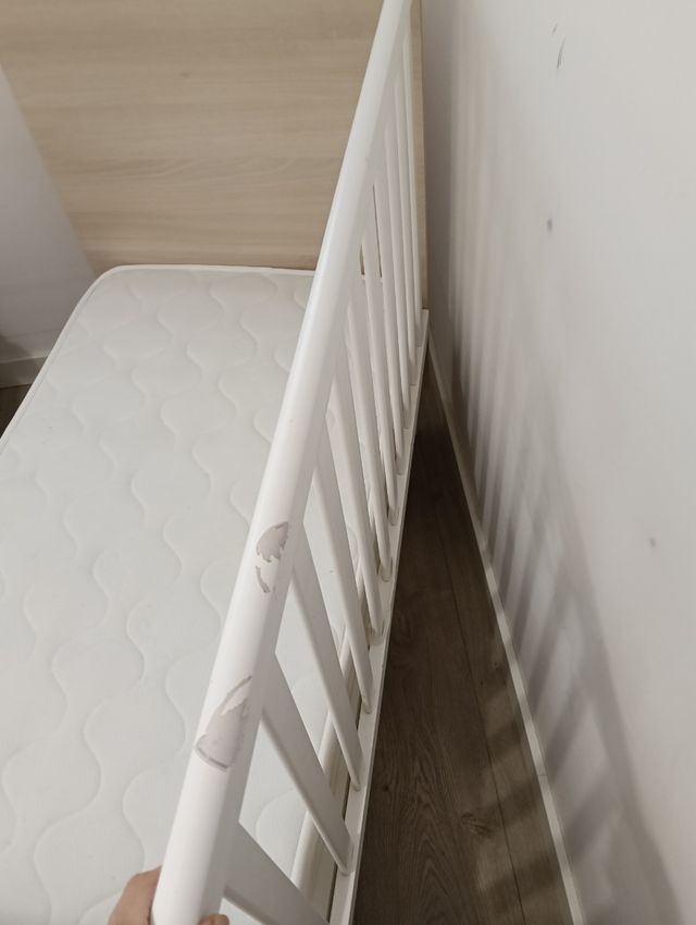 Cuna  colecho+ colchón, medidas estándar.