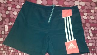 Bañador Adidas corto azul y naranja