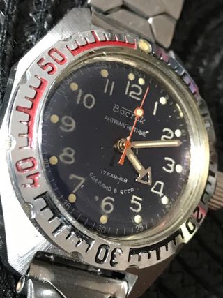 Vostok Amphibia: Reloj Ruso buceo vintage