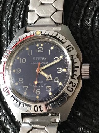 Vostok Amphibia: Reloj Ruso buceo vintage