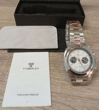 Reloj TYBERLEY cronógrafo plata