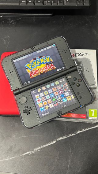 Nintendo New 3DS XL IPS negra completa + Pokemon 