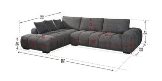 Esquinero gris - Sofá chaise longue