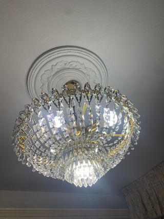 Lampara Cristal Dorada