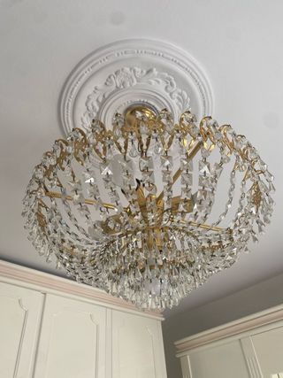 Lampara Cristal Dorada