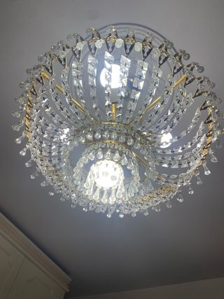 Lampara Cristal Dorada