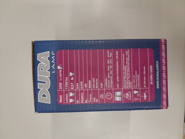 Lampada LED Dura Lamp 1700 lumen 3000K 20W