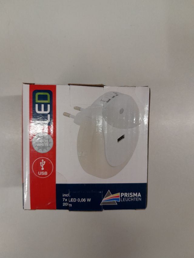 Luce Notte LED USB Prisma - Bianca