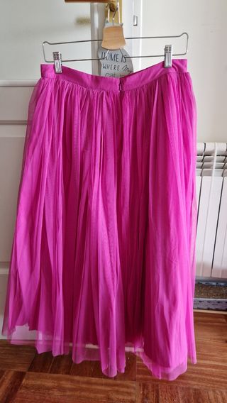 3 Faldas Asos - Añil, Magenta y Az.Marino/blanco