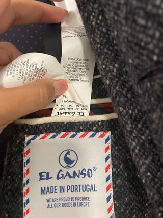 Abrigo EL GANSO gris talla 46