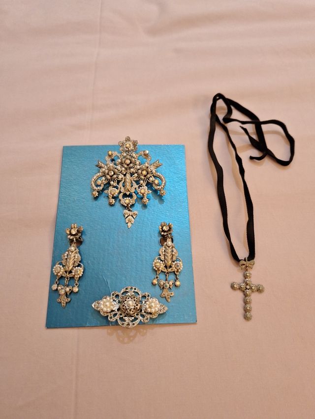 Aderezos Plata para traje alicantina