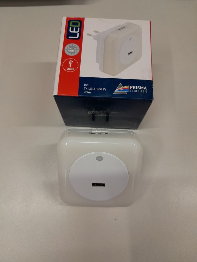 Luce Notte LED USB Prisma - Bianca